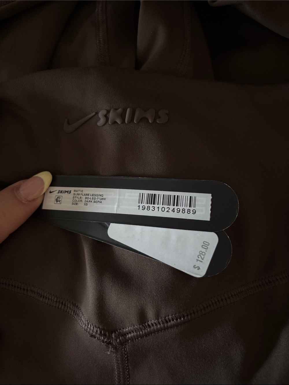 NikeSKIMS NWT Matte Slim Flare Legging - Dark Sepia - Picture 7 of 7